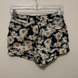 American Apparel jeans daisy shorts size 26 black white high rise